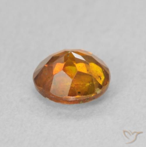 Esfalerita Laranja acastanhado Natural 0.73ct, Redondo, SI