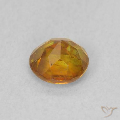 Esfalerita Laranja Médio Natural 0.53ct, Redondo, SI