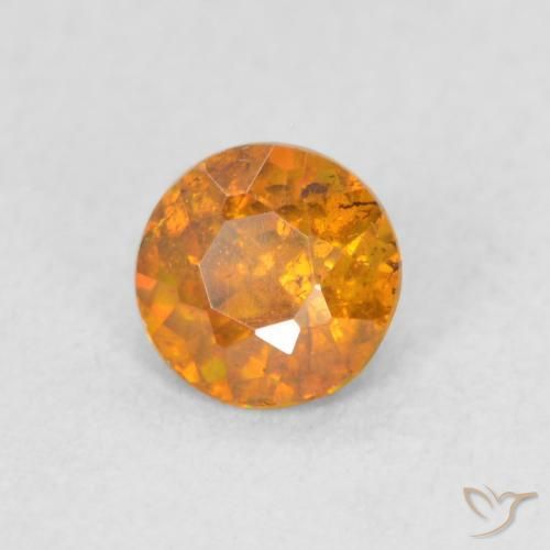 Esfalerita mel de laranja Natural 0.45ct, Redondo, VS-SI