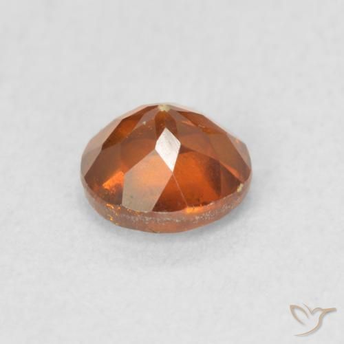 Esfalerita laranja avermelhado Natural 0.68ct, Redondo, VS-SI