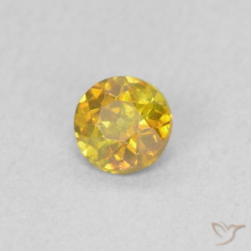 Esfalerita Dourado-Laranja Natural 0.24ct, Redondo, VS-SI