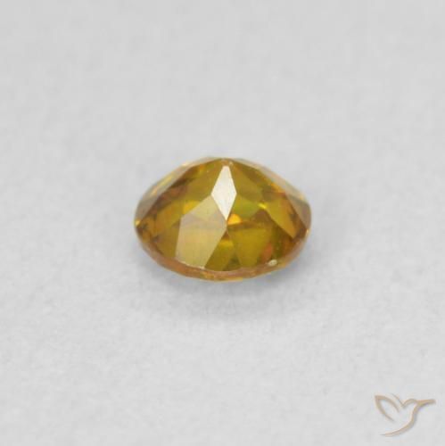 Esfalerita Dourado-Laranja Natural 0.24ct, Redondo, VS-SI