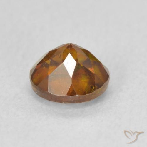 Esfalerita Laranja Médio Natural 0.97ct, Redondo, VS-SI