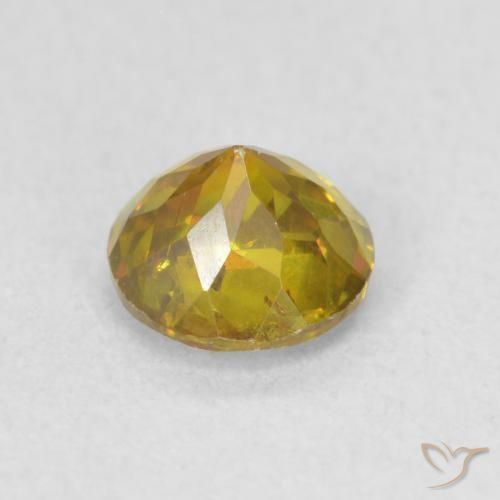 Esfalerita Dourado-Laranja Natural 0.80ct, Redondo, VS-SI
