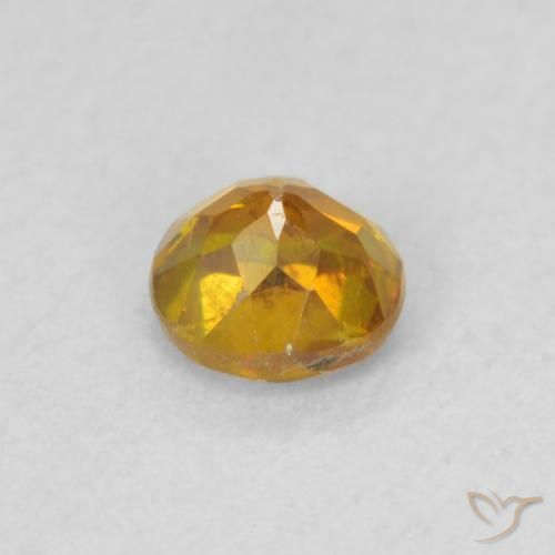 Esfalerita terra laranja Natural 0.42ct, Redondo, VS-SI