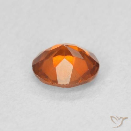 Esfalerita Laranja Médio Natural 0.43ct, Redondo, VS-SI