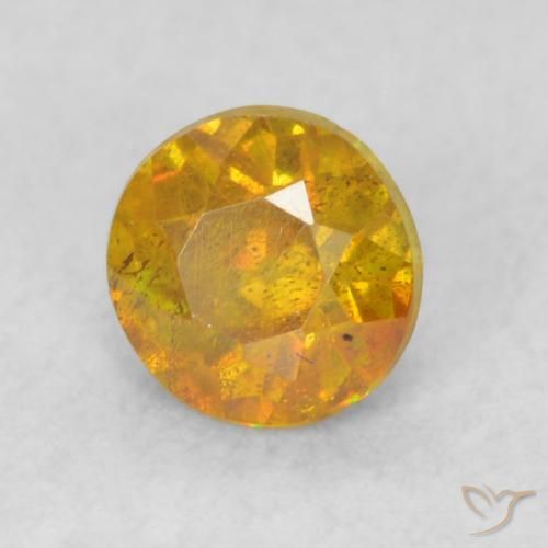 Esfalerita Laranja-Ouro Natural 0.42ct, Redondo, SI