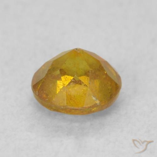 Esfalerita Laranja-Ouro Natural 0.42ct, Redondo, SI
