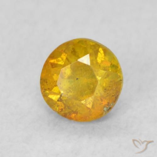 Esfalerita Dourado-Laranja Natural 0.35ct, Redondo, SI