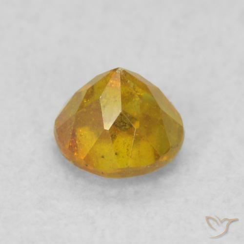 Esfalerita Dourado-Laranja Natural 0.35ct, Redondo, SI