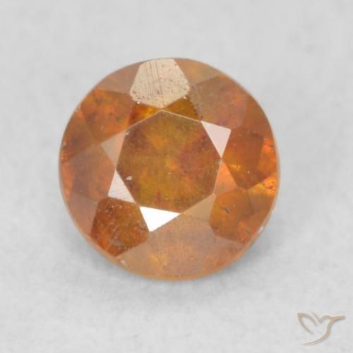 0.45ct Natural terra laranja Esfalerita, Redondo, SI