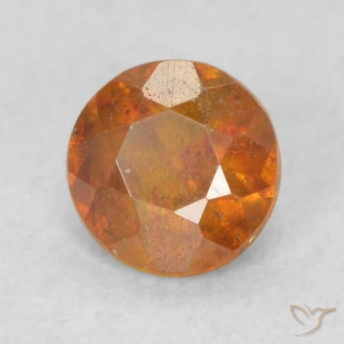 Esfalerita terra laranja Natural 0.45ct, Redondo, SI