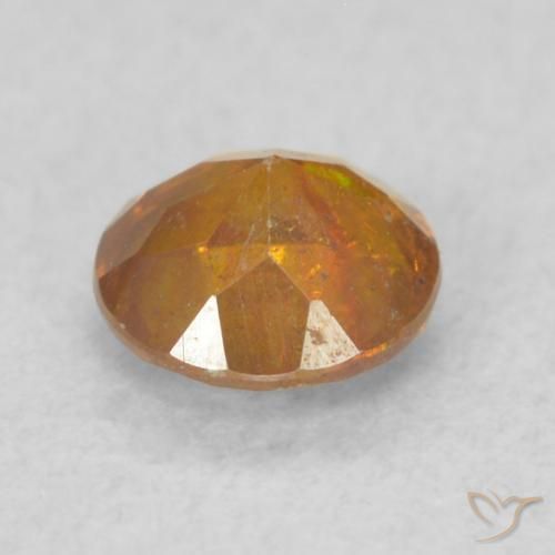 Esfalerita terra laranja Natural 0.45ct, Redondo, SI
