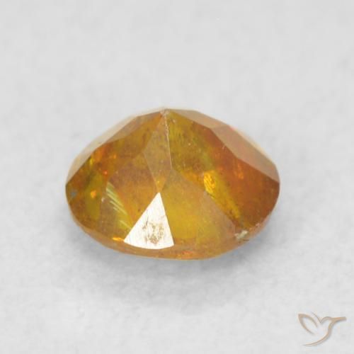 Esfalerita mel de laranja Natural 0.40ct, Redondo, SI