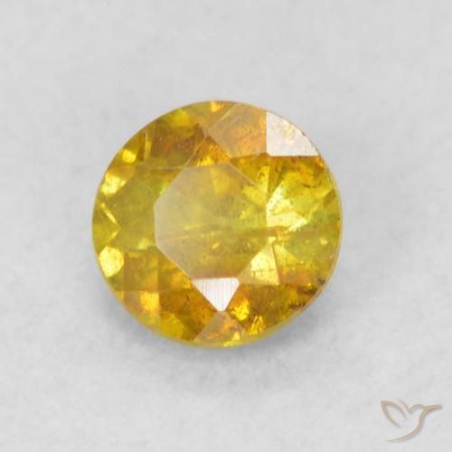 Esfalerita Dourado-Laranja Natural 0.33ct, Redondo, SI
