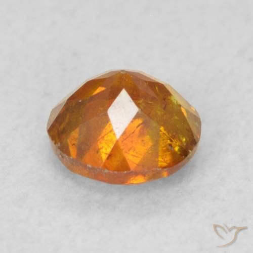 Esfalerita Laranja Profundo Natural 0.45ct, Redondo, SI