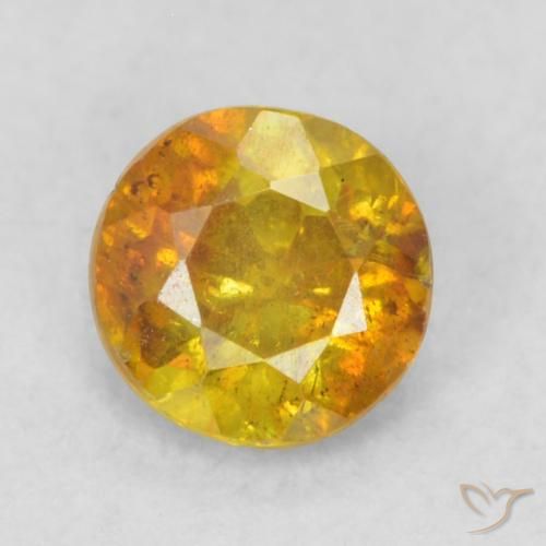 Esfalerita Laranja Profundo Natural 0.45ct, Redondo, SI