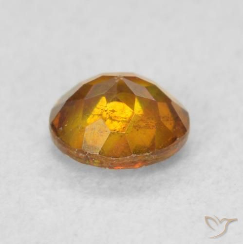 Esfalerita Laranja acastanhado Natural 0.45ct, Redondo, SI