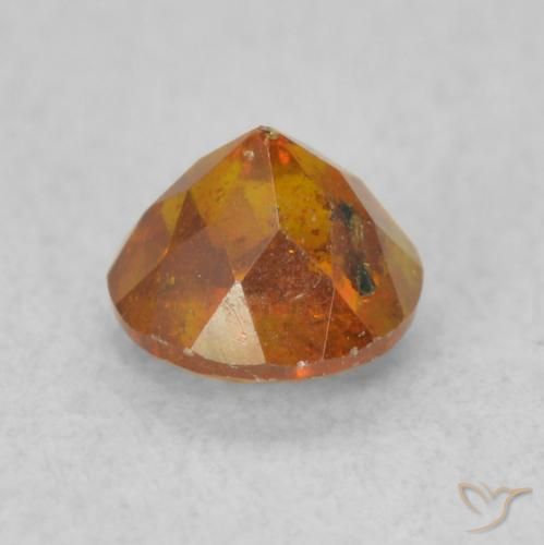 Esfalerita Laranja Médio Natural 0.63ct, Redondo, SI