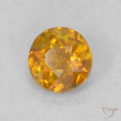 Esfalerita mel de laranja Natural 0.25ct, Redondo, SI
