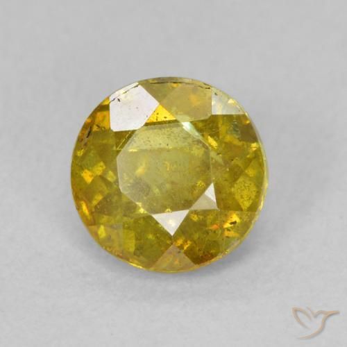 Esfalerita Dourado Amarelado Natural 1.10ct, Redondo, SI