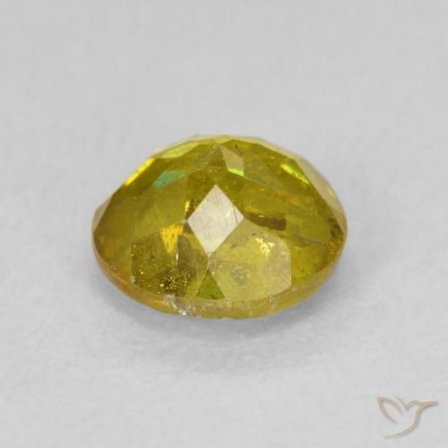 Esfalerita Dourado Amarelado Natural 1.10ct, Redondo, SI