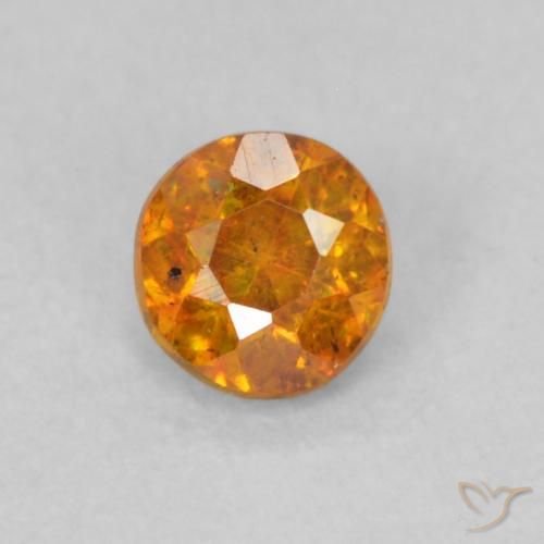 0.26ct Natural terra laranja Esfalerita, Redondo, SI