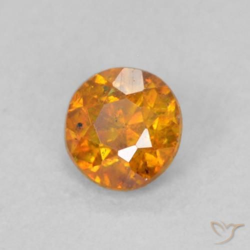 Esfalerita terra laranja Natural 0.26ct, Redondo, SI