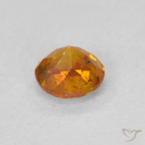 Esfalerita terra laranja Natural 0.26ct, Redondo, SI