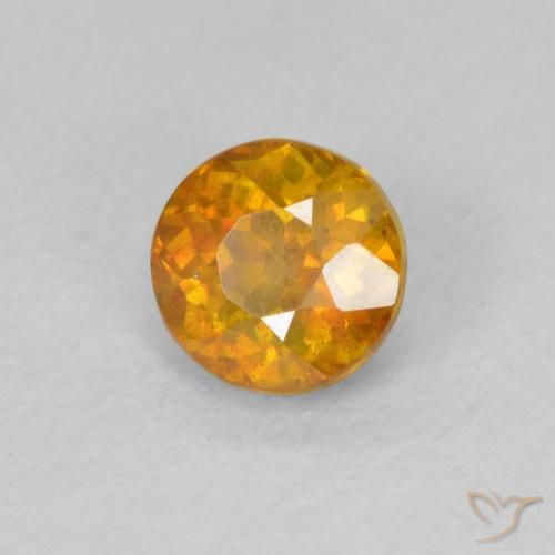 Esfalerita Laranja Profundo Natural 0.70ct, Redondo, SI