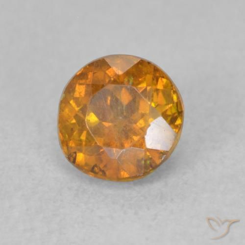 Esfalerita terra laranja Natural 0.74ct, Redondo, SI