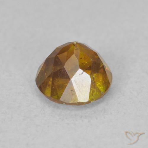 Esfalerita terra laranja Natural 0.74ct, Redondo, SI