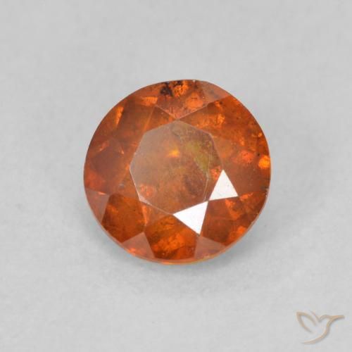 Esfalerita Laranja Médio Natural 0.81ct, Redondo, SI