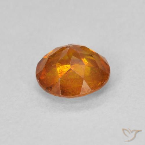 Esfalerita Laranja Médio Natural 0.81ct, Redondo, SI