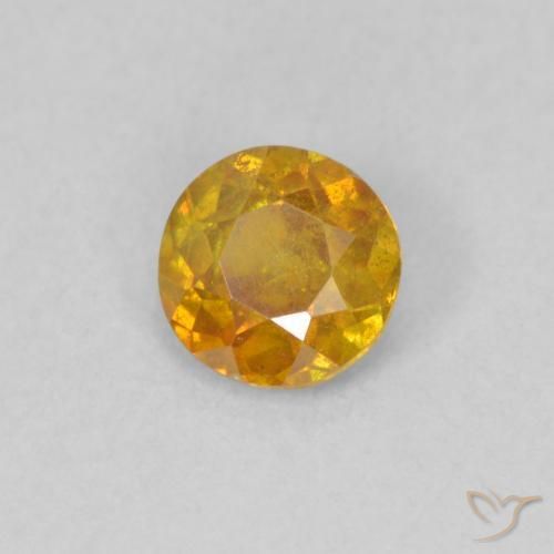 Esfalerita Laranja Médio Natural 0.45ct, Redondo, SI