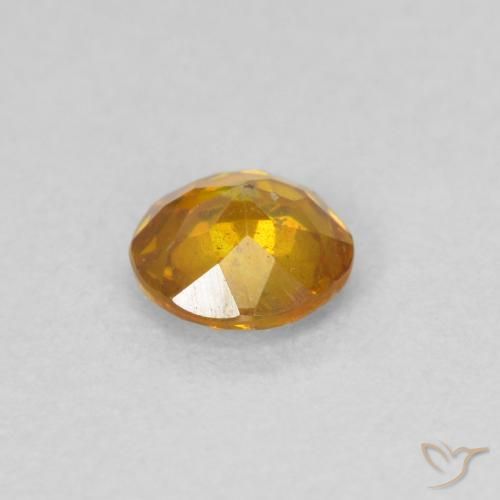 Esfalerita Laranja Médio Natural 0.45ct, Redondo, SI