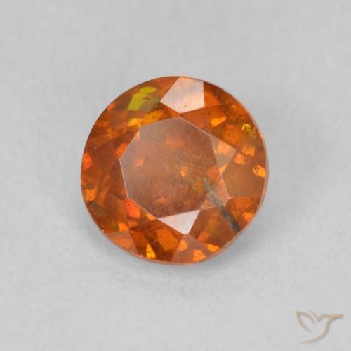 Esfalerita Medium Dark-Orange Natural 0.85ct, Redondo, SI