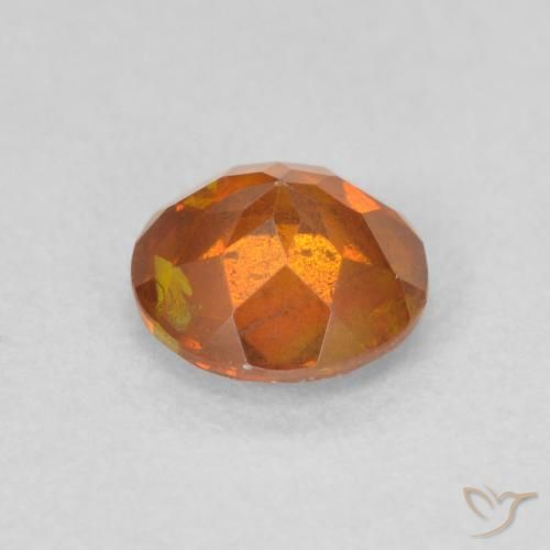 Esfalerita Medium Dark-Orange Natural 0.85ct, Redondo, SI