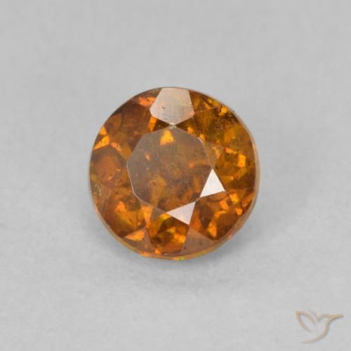 Esfalerita terra laranja Natural 0.75ct, Redondo, SI