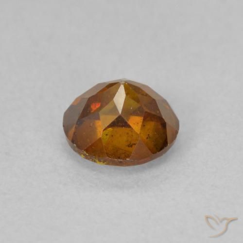 Esfalerita terra laranja Natural 0.75ct, Redondo, SI
