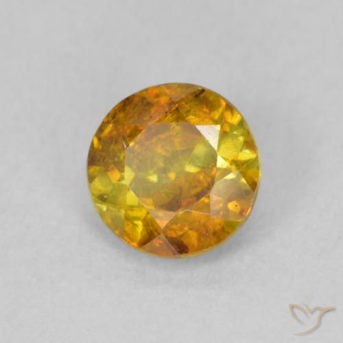 Esfalerita Marrom dourado Natural 0.81ct, Redondo, SI