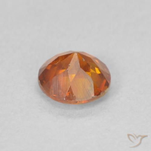 Esfalerita Laranja Profundo Natural 0.42ct, Redondo, SI