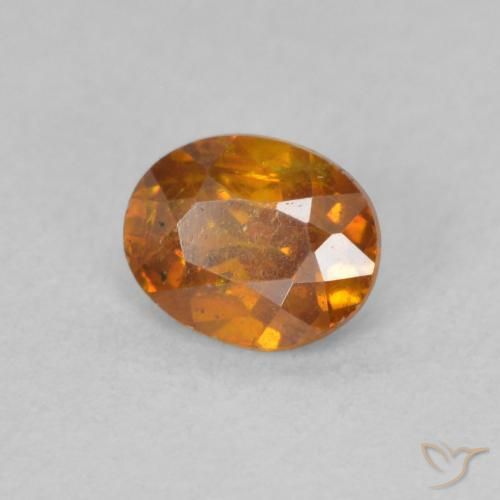Esfalerita terra laranja Natural 0.63ct, oval, SI