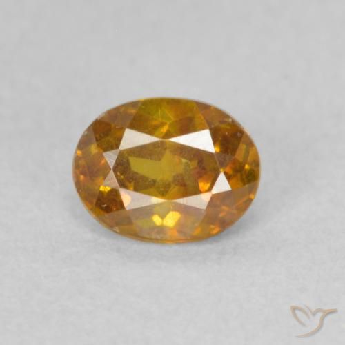 0.50ct Natural Laranja Profundo Esfalerita, oval, SI