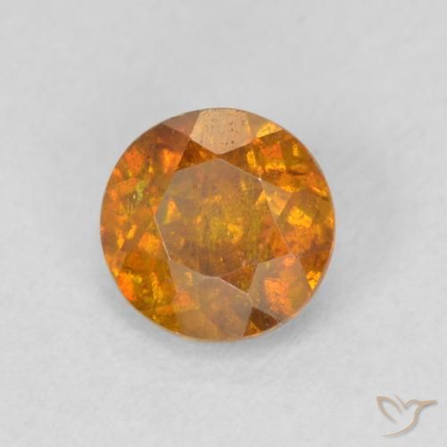 Esfalerita Laranja acastanhado Natural 0.87ct, Redondo, SI