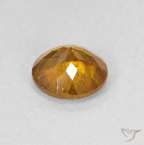 Esfalerita Laranja acastanhado Natural 0.87ct, Redondo, SI