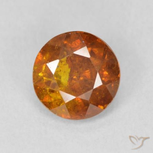1.14ct Natural Laranja acastanhado Esfalerita, Redondo, SI