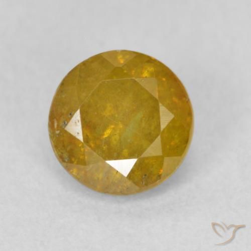 0.85ct Natural Marrom dourado Esfalerita, Redondo, SI