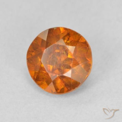 Esfalerita Laranja Médio Natural 1.10ct, Redondo, SI