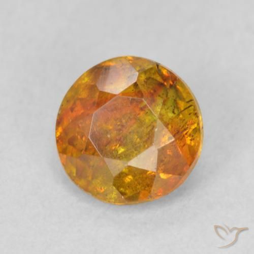 Esfalerita Marrom dourado Natural 0.88ct, Redondo, SI